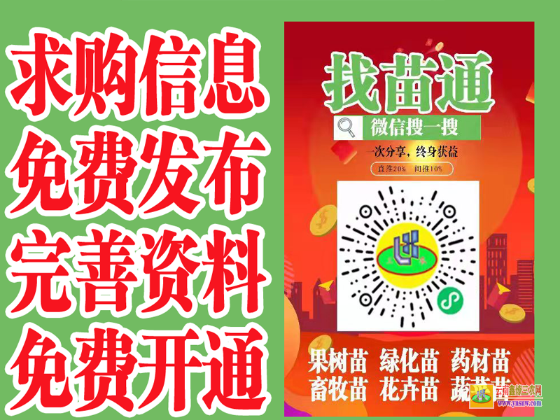 瀘西找果樹苗平臺注冊 蔬菜苗一般在哪里買 微信搜一搜找苗通